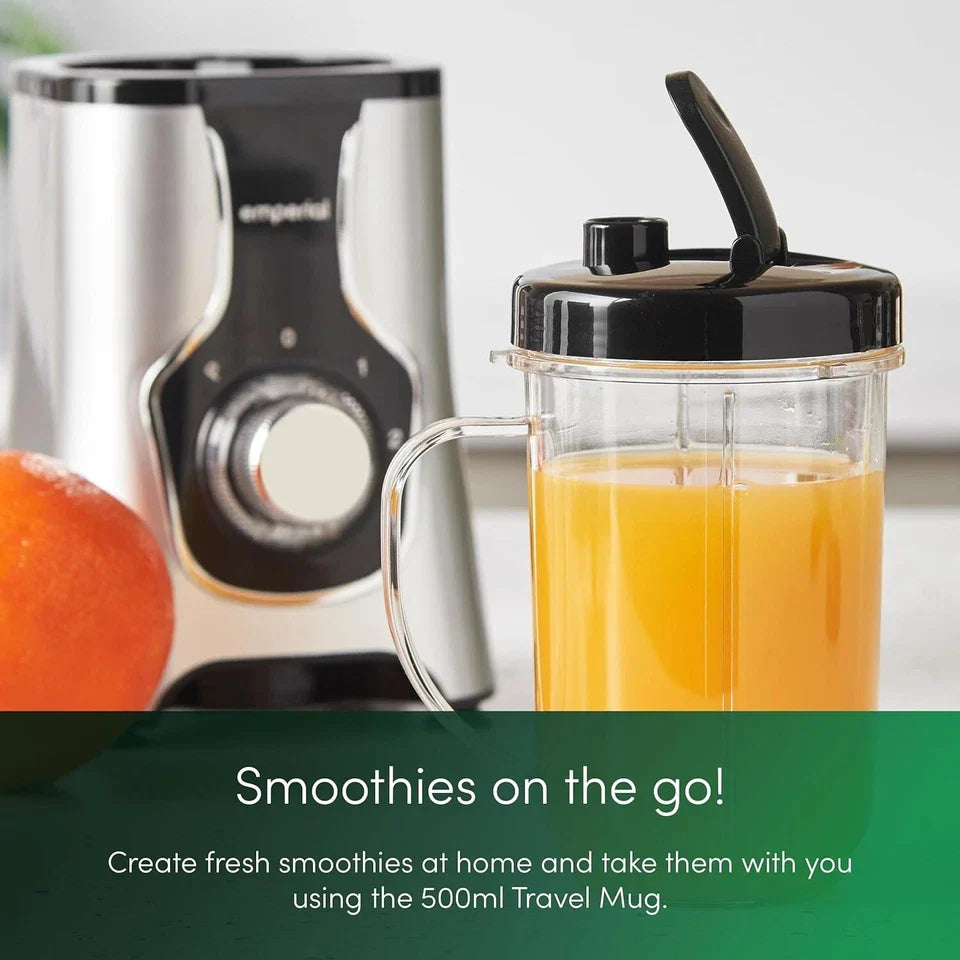 Emperial Food Blender 4 in 1 Smoothie Maker Fruit Juicer Coffee Grinder Silver